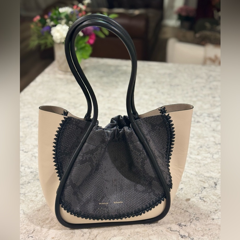 Proenza Schouler Black/grey (snake) and Cream Tote.